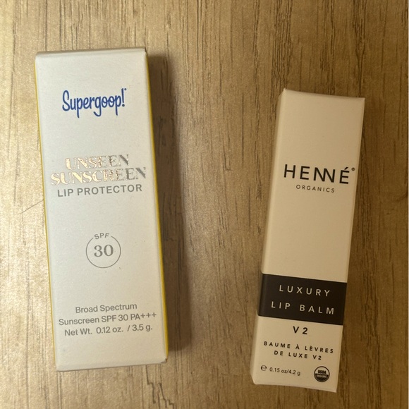Supergoop! Other - NIB Henné Organics and Supergoop! lip balm